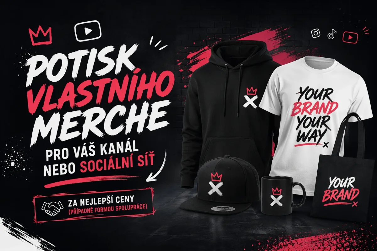 Potisk textilu — influenceři a youtubeři