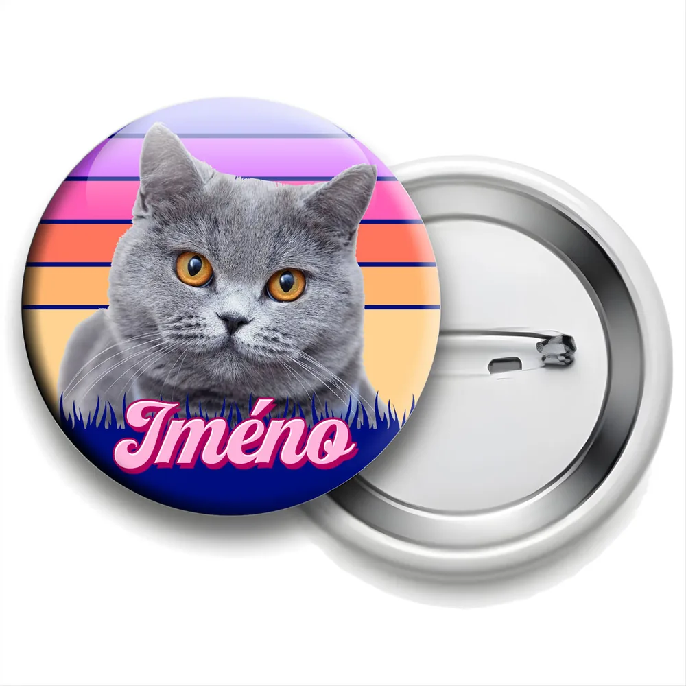 Placka 58 mm Retrowave koÄka